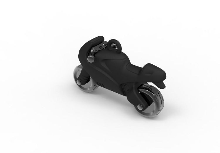 Chocli Keychain Motorcycle Racer (Matt Black) - Panache (Koksijde)