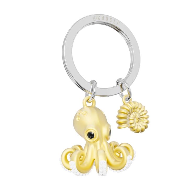 Chocli Keychain Octopus with Shell (Pearl Gold) - Panache (Koksijde)