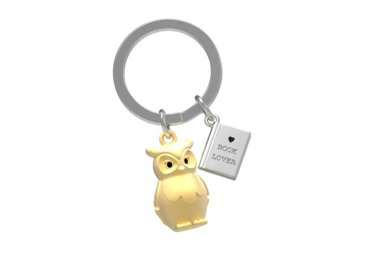 Chocli Keychain Owl with Book design (Pearl Gold) - Panache (Koksijde)