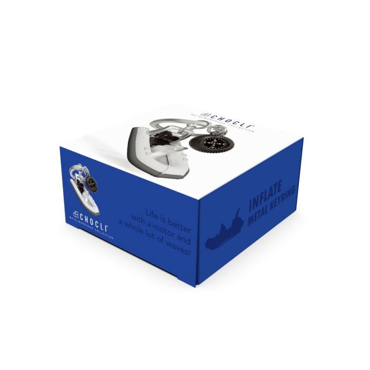 Chocli Keychain Rubber Motorboat with Compass (Multi) - Panache (Koksijde)