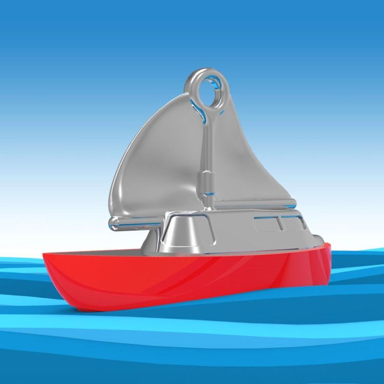 Chocli Keychain Sailing Boat (Red) - Panache (Koksijde)