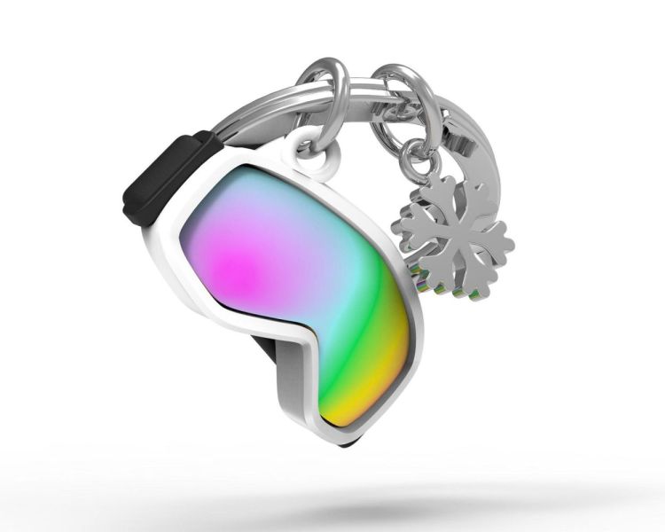 Chocli Keychain Ski goggles with Snowflake (Multi) - Panache (Koksijde)