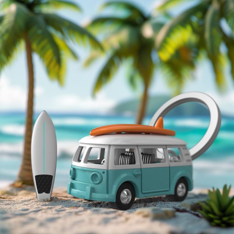 Chocli Keychain Surfer Van (Multi) - Panache (Koksijde)