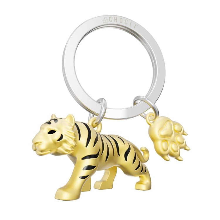 Chocli Keychain Tiger with paw (Pearl Gold) - Panache (Koksijde)