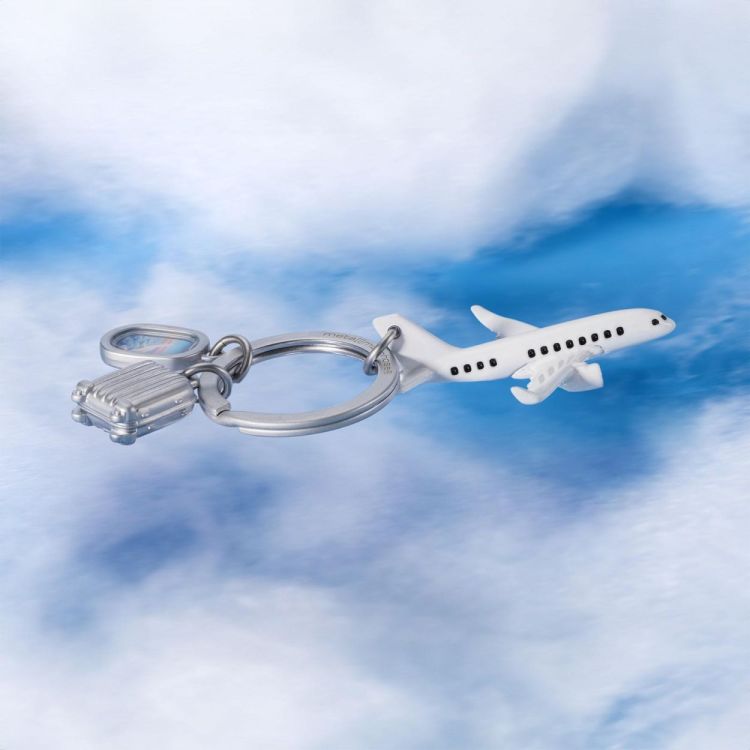 Chocli Keychain Travel Lover Airplane with Luggage and Window (Grey) - Panache (Koksijde)