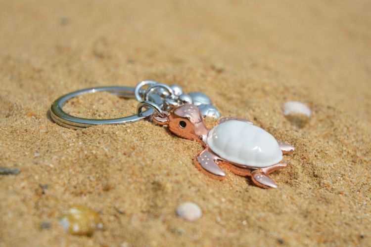 Chocli Keychain Turtle with babies (Rosegold) - Panache (Koksijde)
