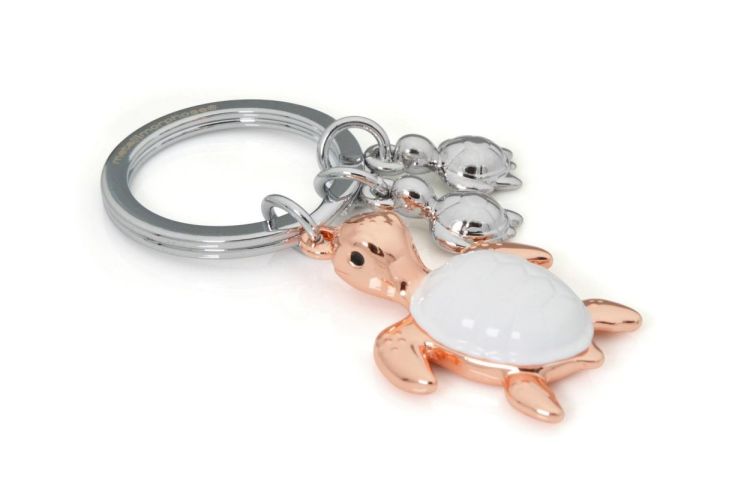 Chocli Keychain Turtle with babies (Rosegold) - Panache (Koksijde)