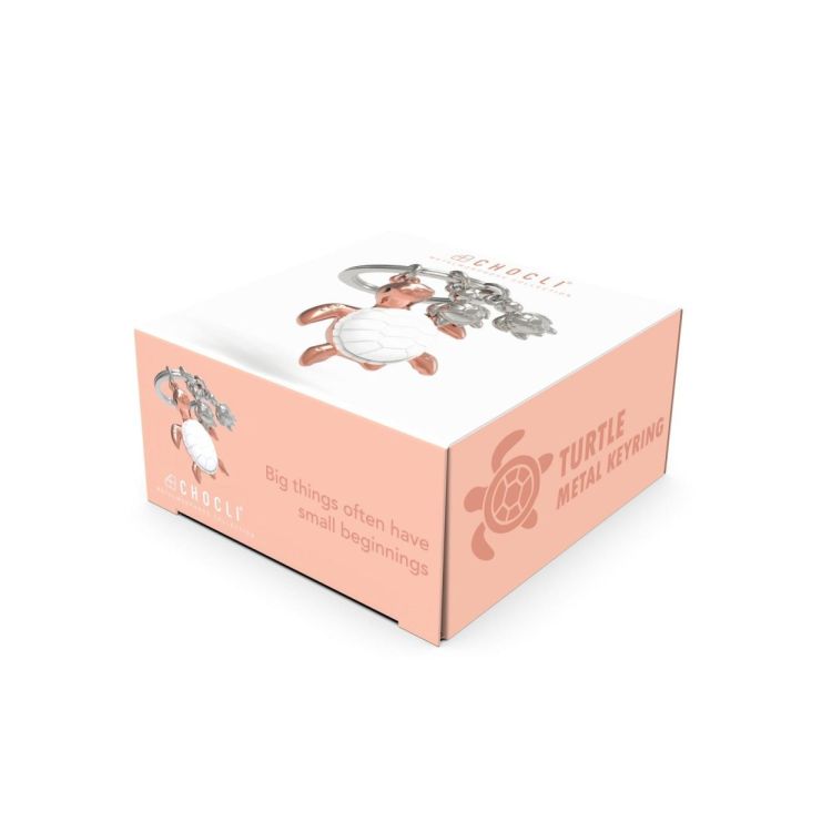 Chocli Keychain Turtle with babies (Rosegold) - Panache (Koksijde)