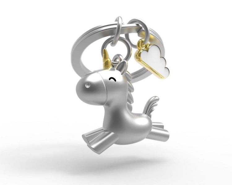 Chocli Keychain Unicorn with Clouds (Silver) - Panache (Koksijde)