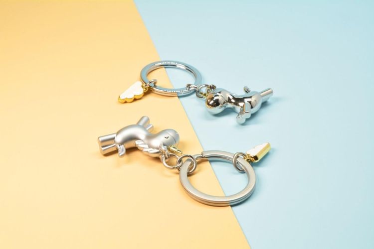 Chocli Keychain Unicorn with Clouds (Silver) - Panache (Koksijde)