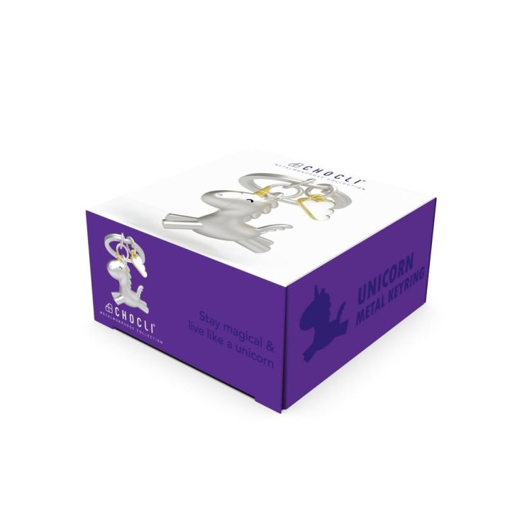 Chocli Keychain Unicorn with Clouds (Silver) - Panache (Koksijde)