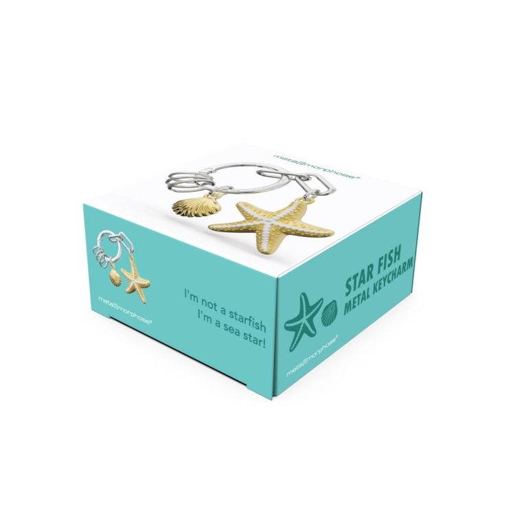 Chocli Keycharm Starfish with Shell (Shiny Gold) - Panache (Koksijde)