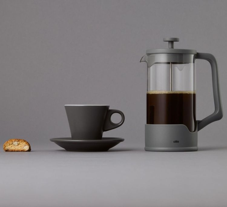 Cilio French Press koffiemaker 8-tassen (Grigio) - Panache (Koksijde)
