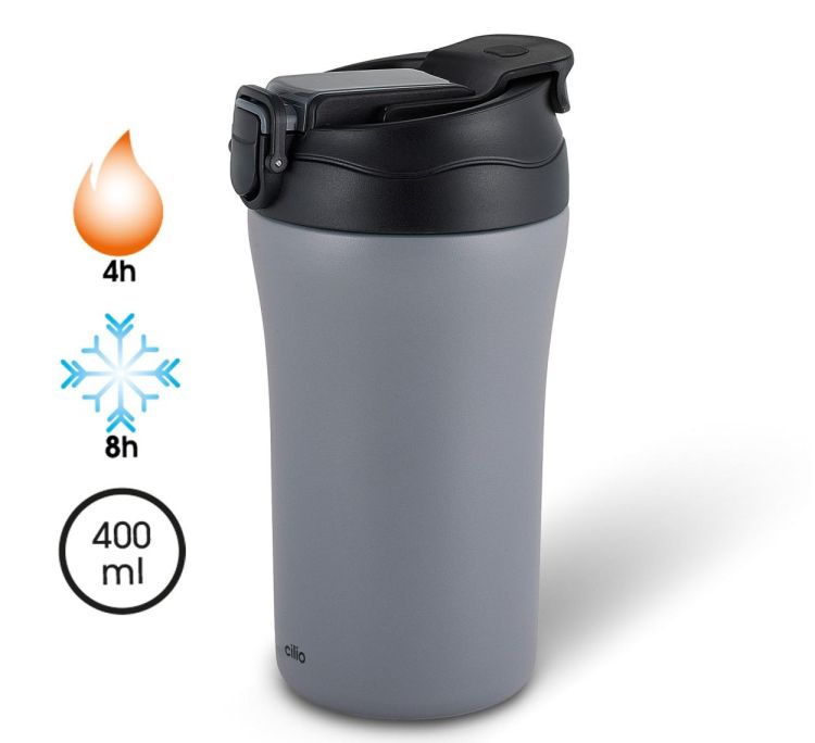 Cilio Isoleerdrinkbeker 400ml (Grigio) - Panache (Koksijde)