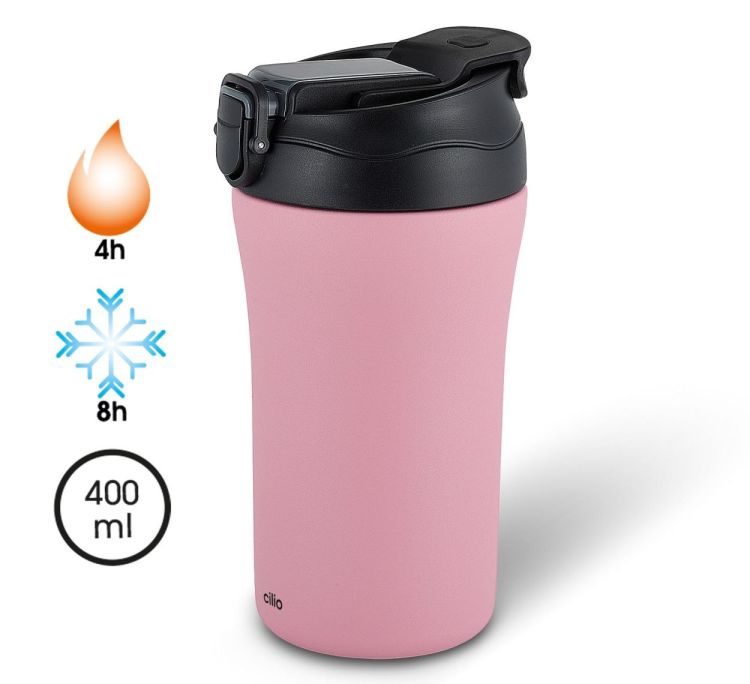 Cilio Isoleerdrinkbeker 400ml (Rosa) - Panache (Koksijde)
