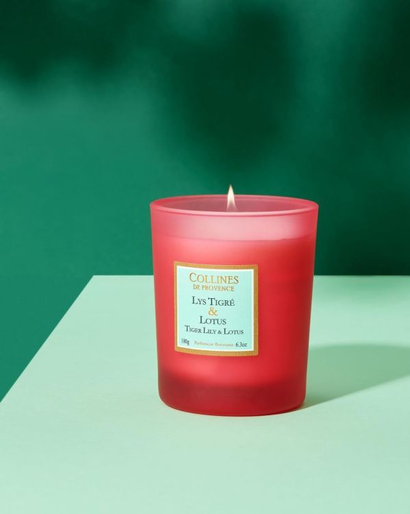 Collines de Provence Bougie Parfumée 180g Lys Tigré & Lotus (Lys Tigré & Lotus) - Panache (Koksijde)