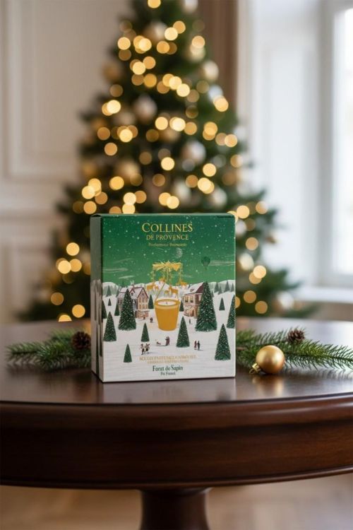 Collines de Provence Coffret Cadeau Carrousel + Bougie 360 g – Forêt de Sapin (Groen) - Panache (Koksijde)