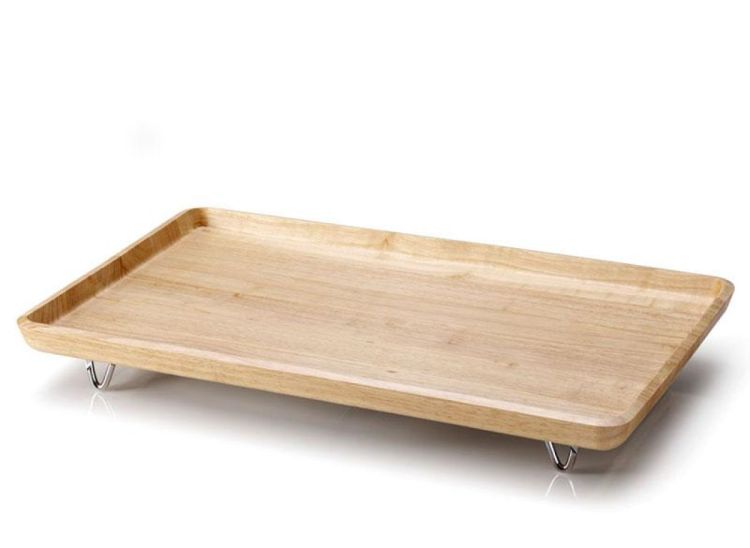 Continenta Bed-dienblad rubberboom 53x32x7cm (Natural) - Panache (Koksijde)