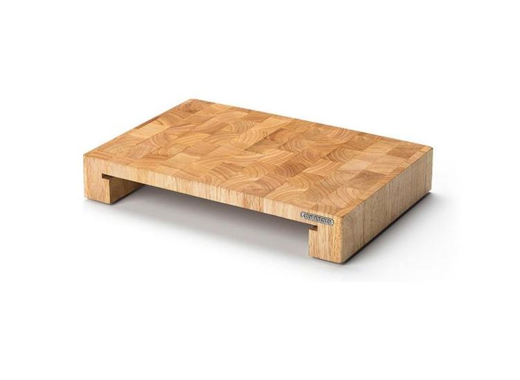Continenta Planche à découper avec tiroir en hévéa 39x27x6,5cm (Natural) - Panache (Koksijde)