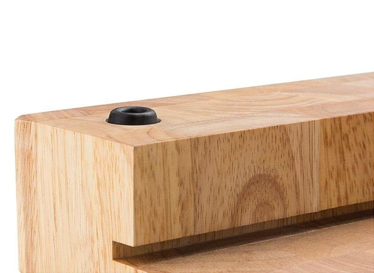 Continenta Planche à découper avec tiroir en hévéa 39x27x6,5cm (Natural) - Panache (Koksijde)