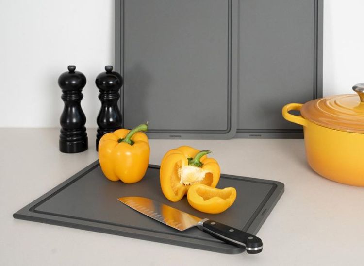 Continenta Planche à découper avec rigole Duracore 38.5x27x0.9cm (Grijs) - Panache (Koksijde)