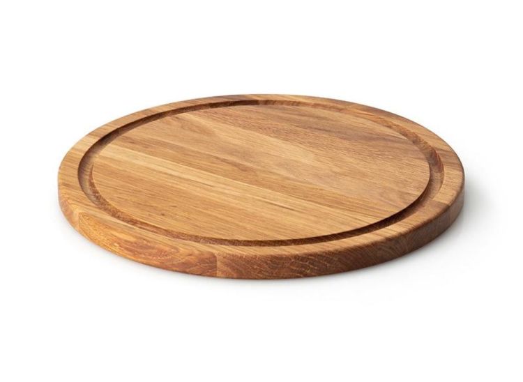 Continenta Steakplank rond eik met sapgeul Ø28x1.8cm (Eik) - Panache (Koksijde)