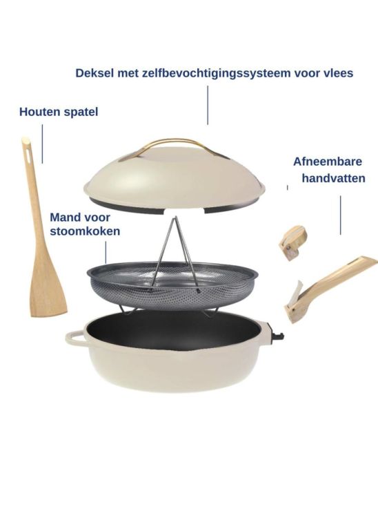 Cookut La Fabuleuse pan 28cm Meringue (Meringue) - Panache (Koksijde)