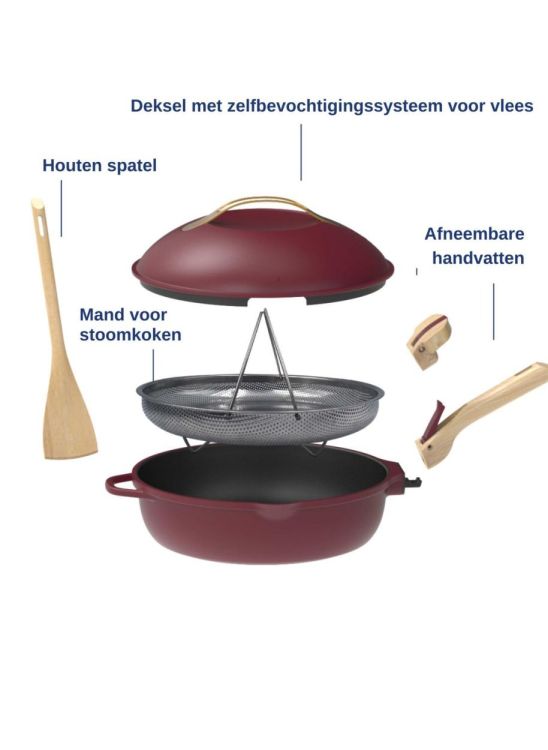 Cookut La Fabuleuse pan 28cm Rubis (Rubis) - Panache (Koksijde)