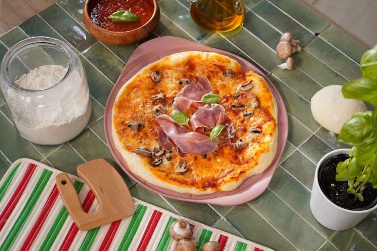 Cookut Le Formidable pizza bakplaat met mes Guimauve (Guimauve) - Panache (Koksijde)