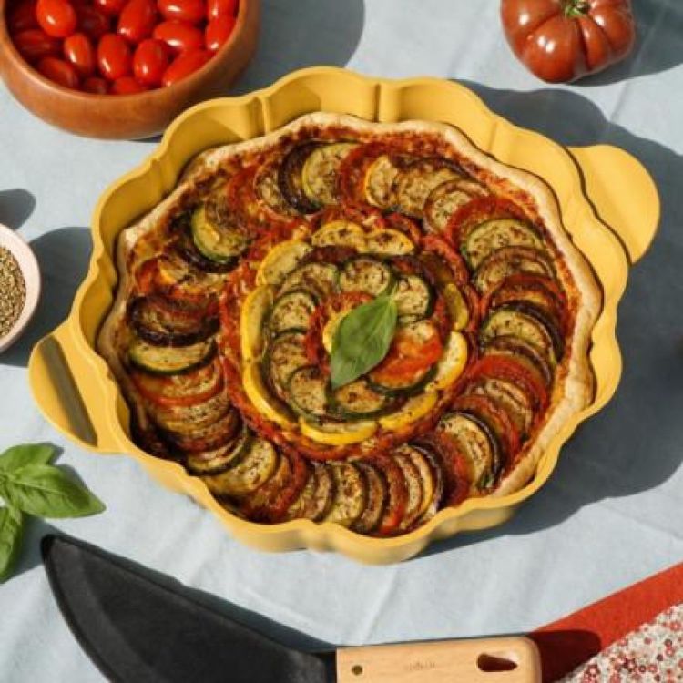 Cookut Le Formidable Tart Pan taartvorm met mes (Mangue) - Panache (Koksijde)