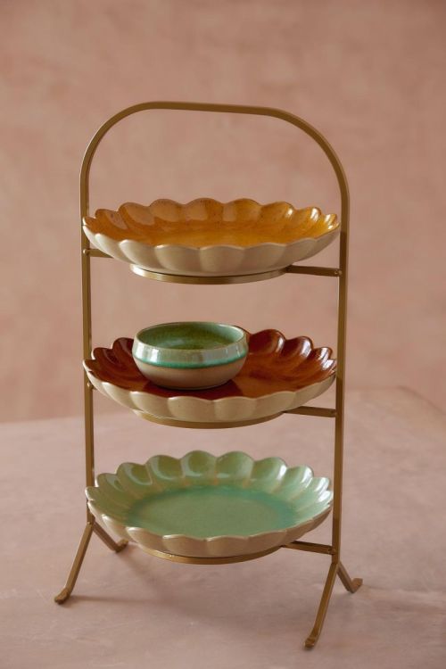 Costa Nova Support pour 3 assiettes (Goud) - Panache (Koksijde)