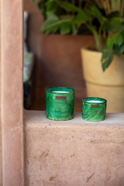 Côté Bougie Marrakech Bougie parfumée Green Tamegroute M – Menthe & Thé (Green Tamegroute) - Panache (Koksijde)