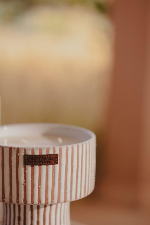 Côté Bougie Marrakech Bougie Parfumée Nomad Zébré Coupe M – Kamoun (Terra) - Panache (Koksijde)