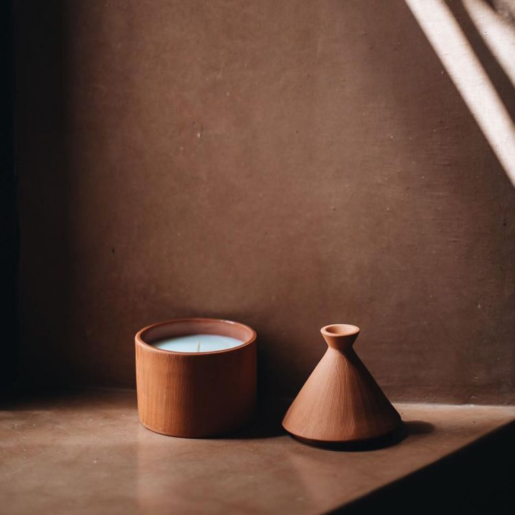 Côté Bougie Marrakech Tajine geurkaars - Place des épices (Terracotta) - Panache (Koksijde)