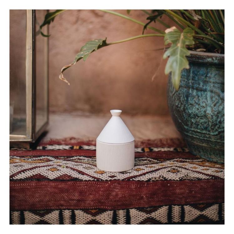 Côté Bougie Marrakech Tajine geurkaars - Skin Sbir (Blanc) - Panache (Koksijde)