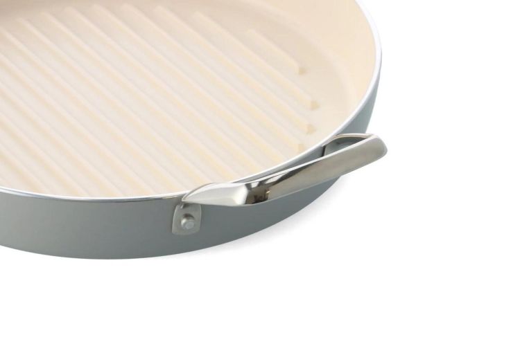 Dagelijkse kost Poêle grill Proline 28 cm + planche à découper offerte (Truffelgrijs) - Panache (Koksijde)