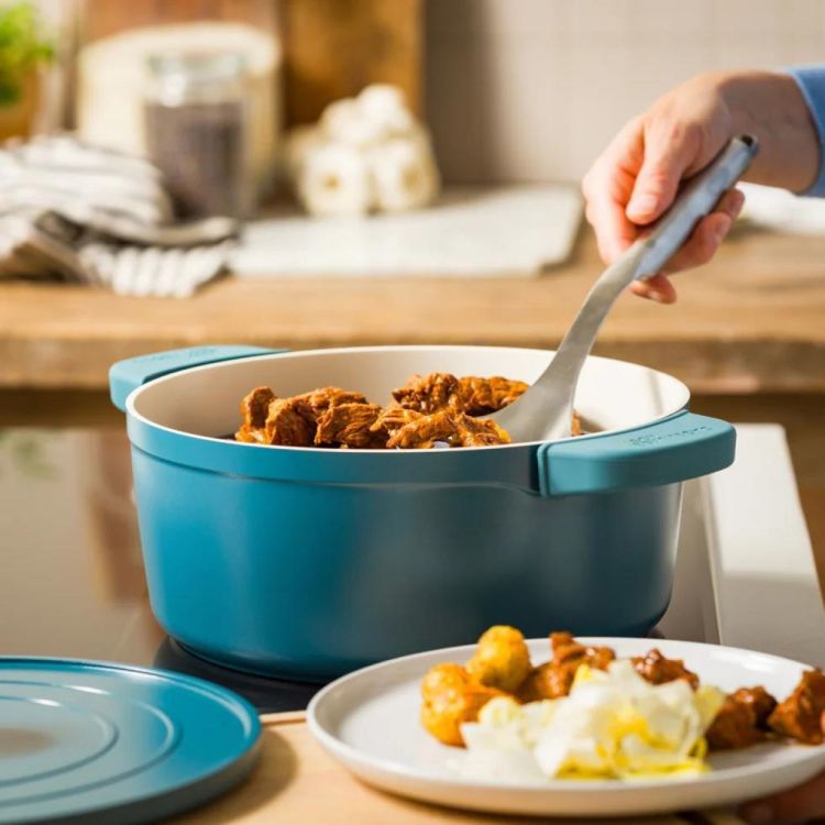 Dagelijkse kost Kookpot met antikleeflaag Proline 26cm (Blauw Groen) - Panache (Koksijde)