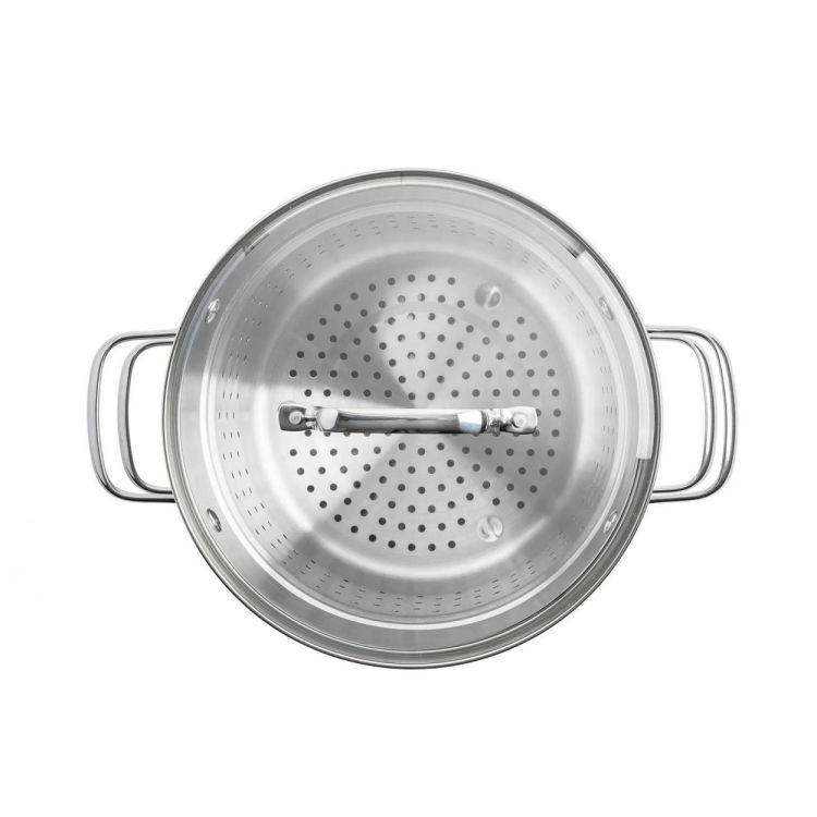 Dagelijkse kost Kookpot met pasta inzet 24cm 6L (Inox) - Panache (Koksijde)
