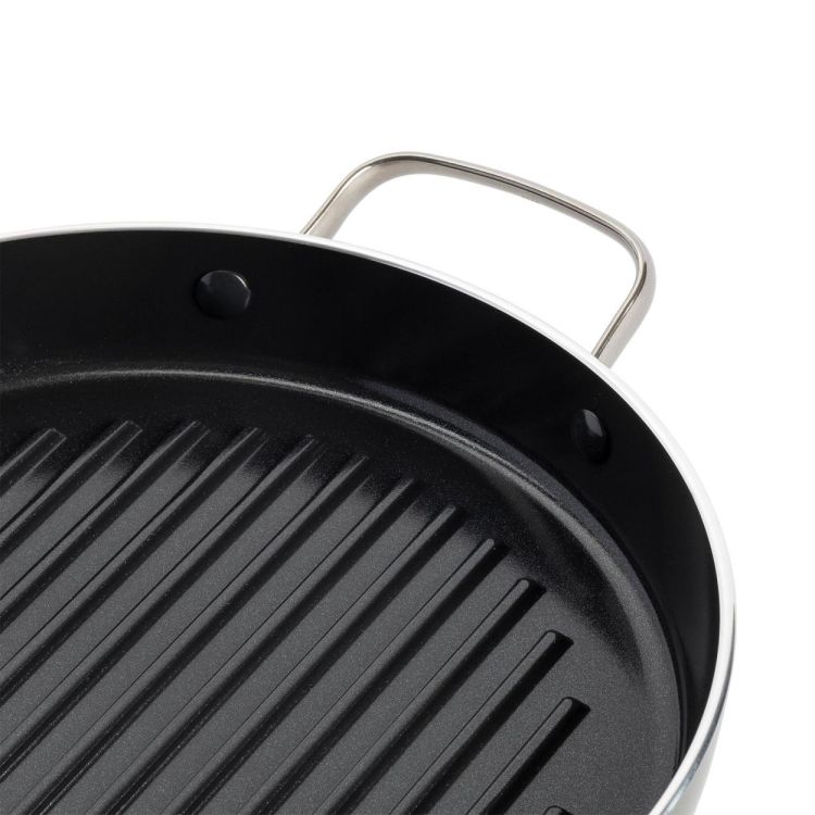 Dagelijkse kost Poêle à griller ronde avec deux poignées 28 cm (Donker Groen) - Panache (Koksijde)