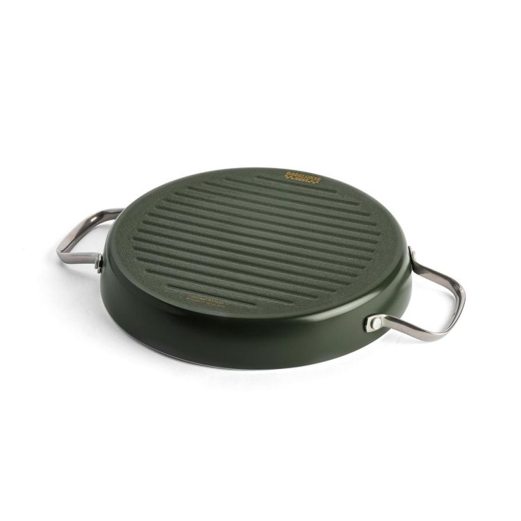 Dagelijkse kost Poêle à griller ronde avec deux poignées 28 cm (Donker Groen) - Panache (Koksijde)