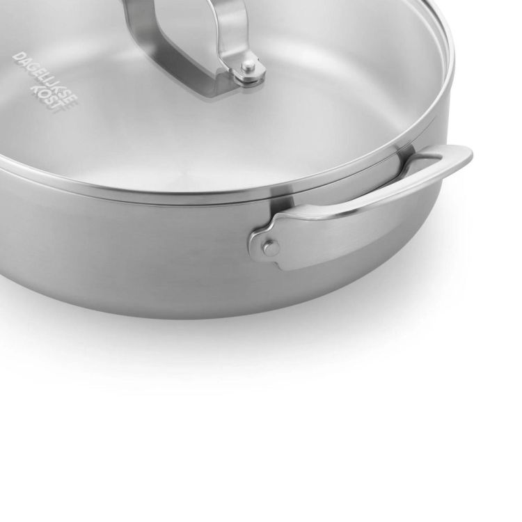 Dagelijkse kost Faitout avec couvercle Proline 3PLY 26cm (Truffelgrijs) - Panache (Koksijde)