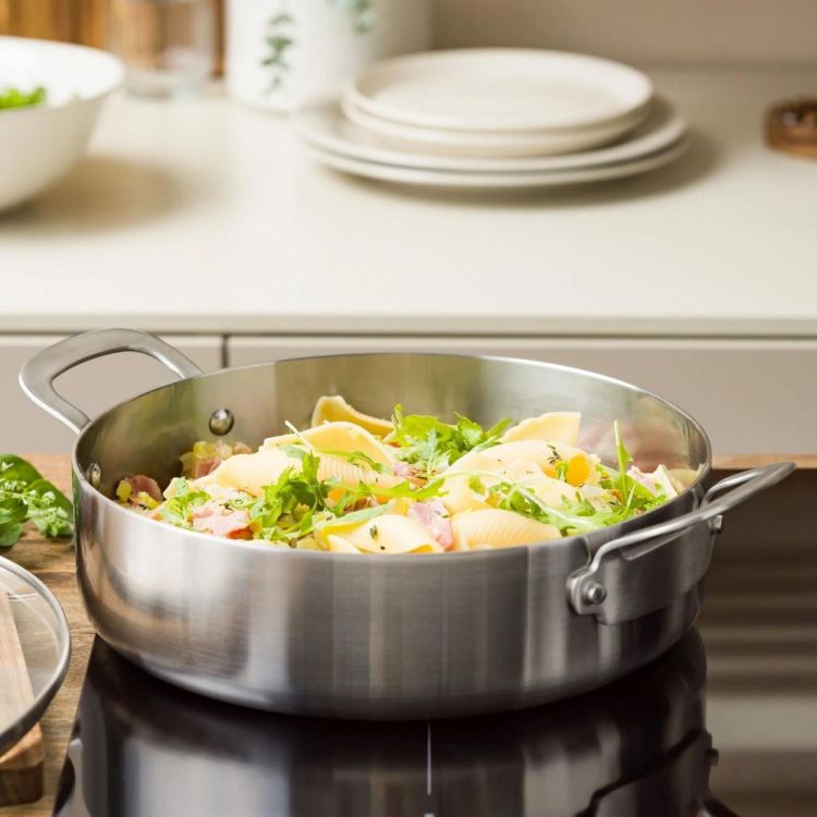 Dagelijkse kost Faitout avec couvercle Proline 3PLY 26cm (Truffelgrijs) - Panache (Koksijde)