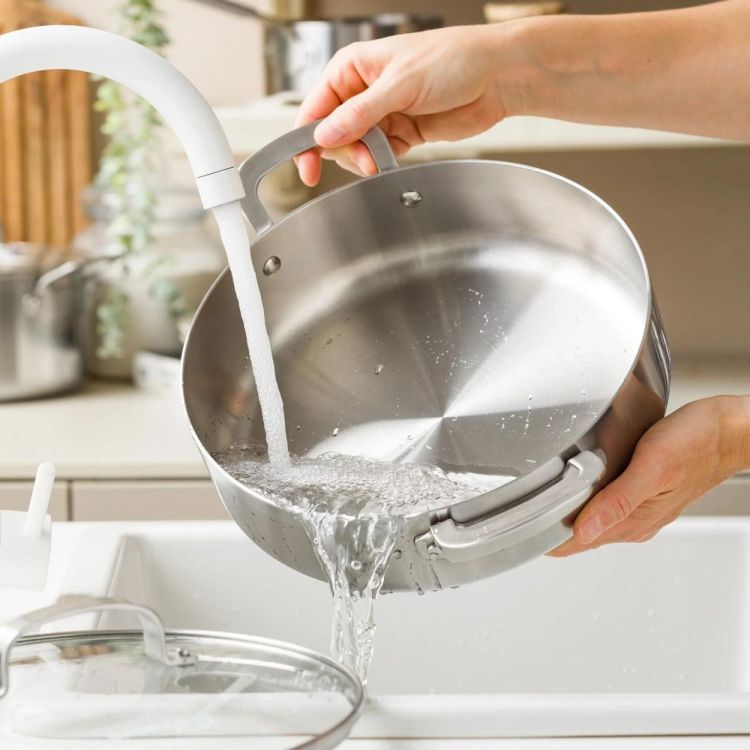 Dagelijkse kost Faitout avec couvercle Proline 3PLY 26cm (Truffelgrijs) - Panache (Koksijde)