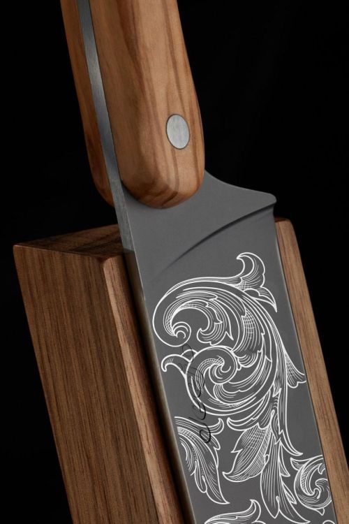 Deejo Messenhouder 1 Kitchen knive (Zebra Wood) - Panache (Koksijde)