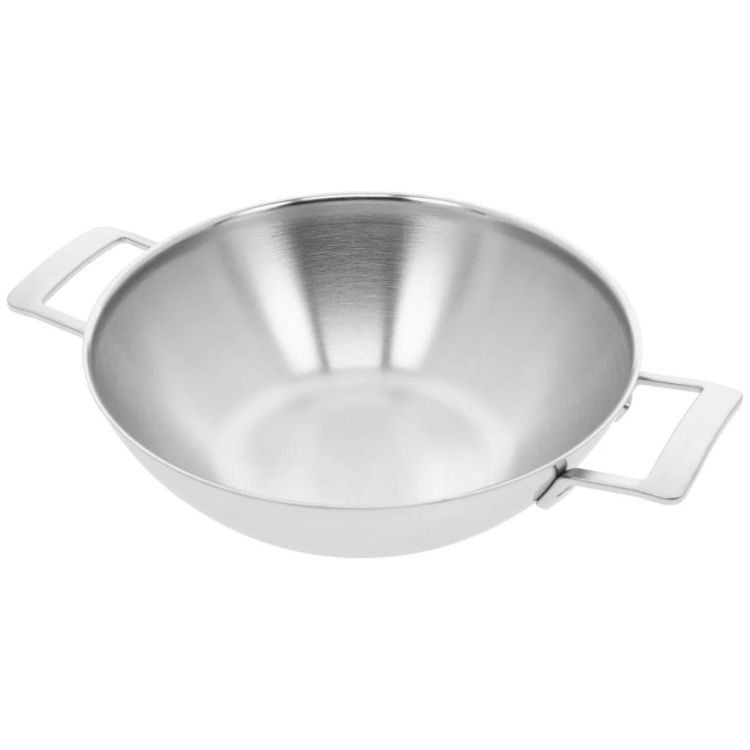 Demeyere Industry 5 Wok 30cm met 2 grepen (Inox) - Panache (Koksijde)