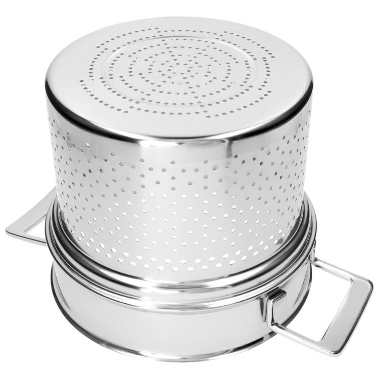 Demeyere Silver 7 marmite 24cm 7,5l + Insert à pâtes offert (Inox) - Panache (Koksijde)