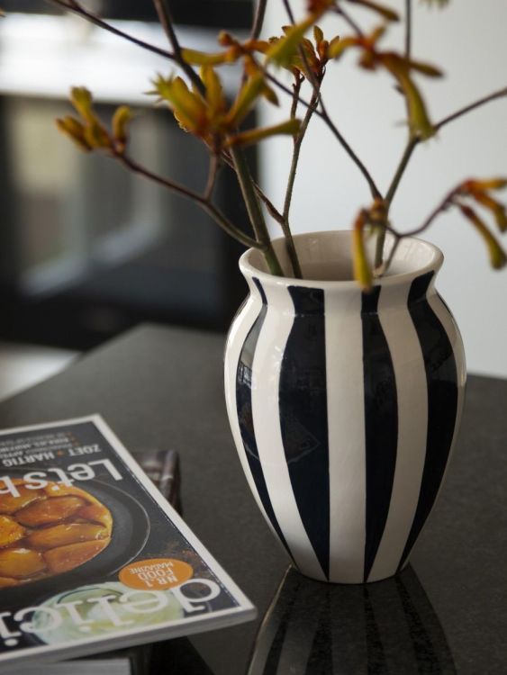 Dishes & Deco Vase Rayures 17cm (Zwart) - Panache (Koksijde)