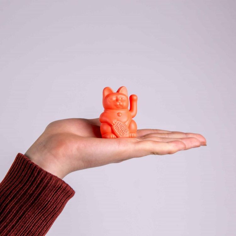 Donkey Lucky Cat Solar 5cm (Neon Orange) - Panache (Koksijde)