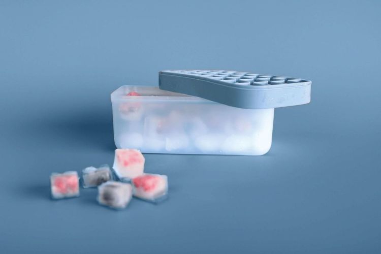 Dotz Moule à glaçons avec bac de conservation (Blauw) - Panache (Koksijde)