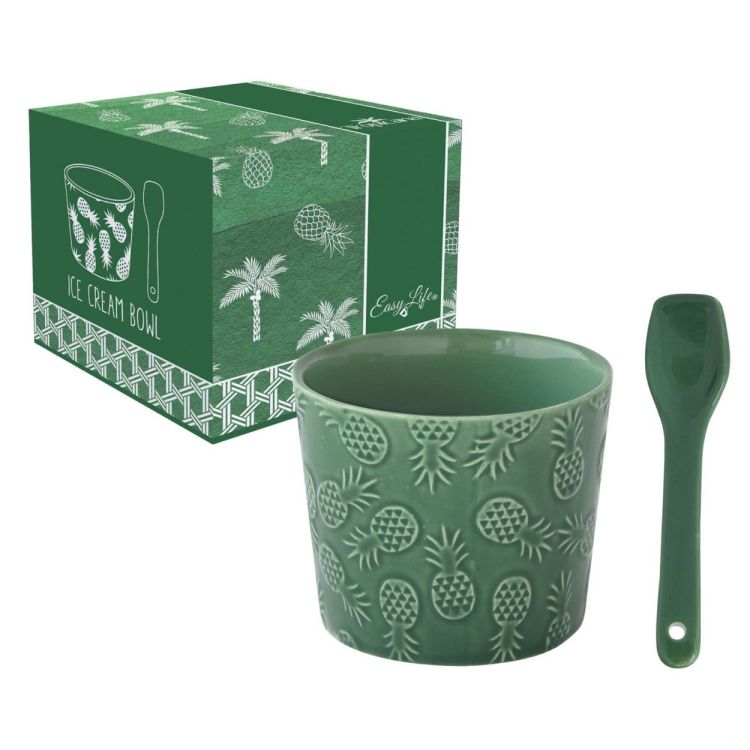 Easy Life Tasse à glace Ananas avec cuillère (Green) - Panache (Koksijde)